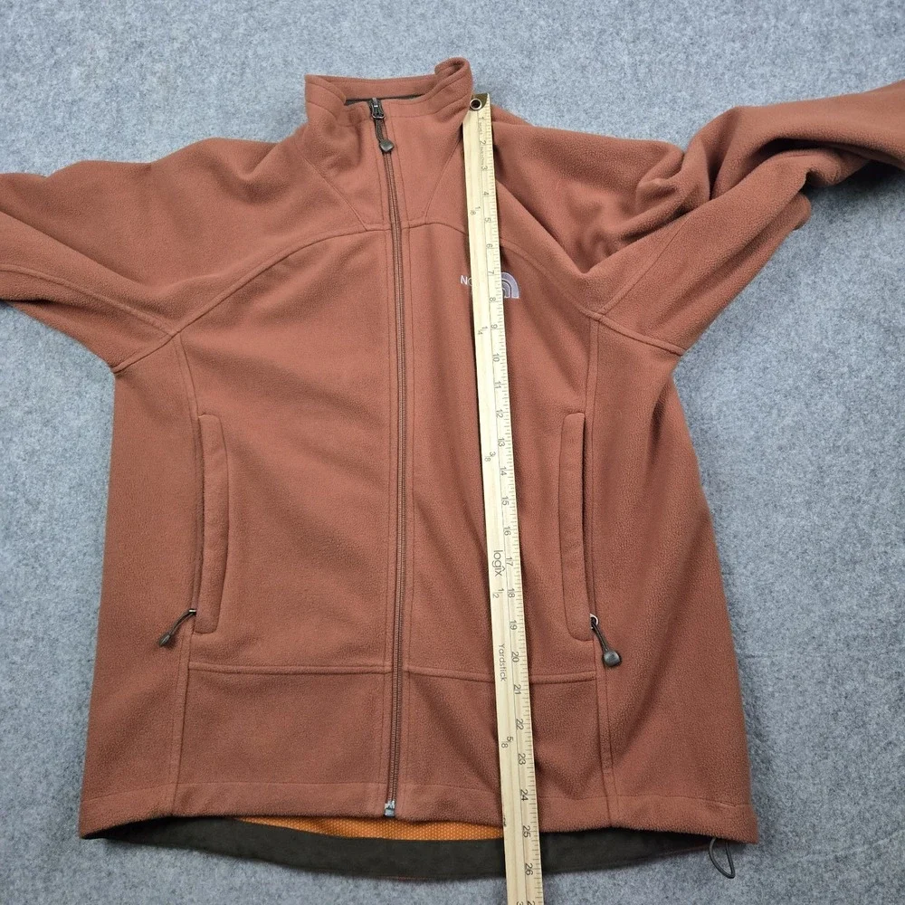 The North Face Windwall Jacket Mens‎ Small Orange Fleece Full Zip Outdoor